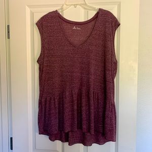 Nordstrom Susina Peplum Top with Cap Sleeves